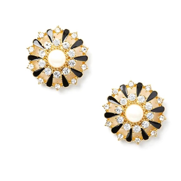 NWT kate spade tuxedo pearls studs - Picture 2 of 9